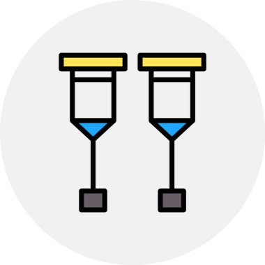 Test tüpleri renkli vektör simgesi