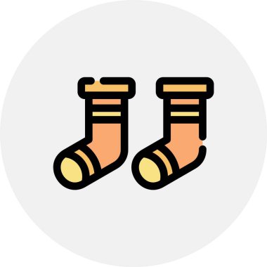 iki - renk çorap simgesi, basit vektör illüstrasyonu