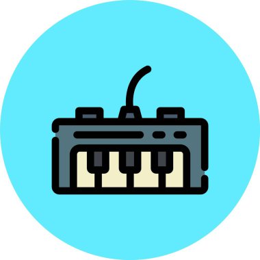 müzik aygıtı simgesi. özet müzik aygıtı vektör rengi düz izole