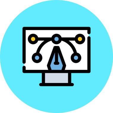 vektör lcd simgesi illüstrasyonu