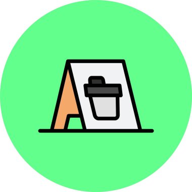 kahve simgesi, vektör illüstrasyonu