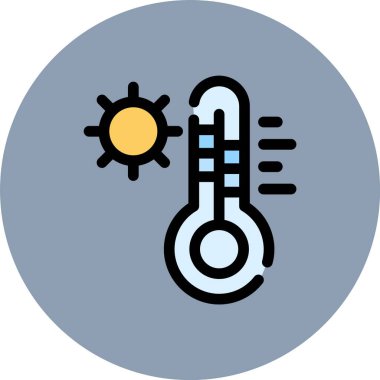 Güneş simgesinin vektör illüstrasyonu