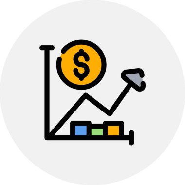 grafik vektörü düz renk simgesi