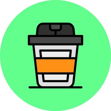 kahve ikonu vektör illüstrasyonu