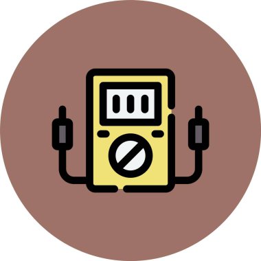 Bir benzin istasyonunun vektör illüstrasyonu