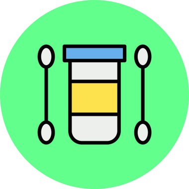 Benzersiz matara ve bilim vektör çizgisi simgesi