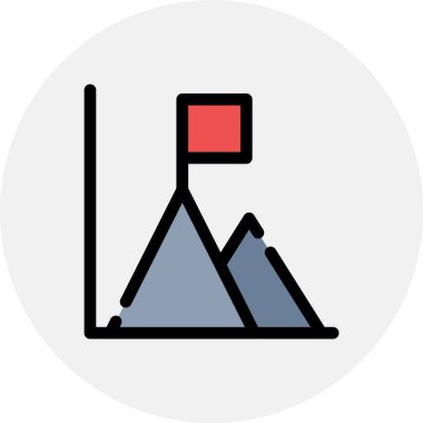 Bir bayrak simgesinin vektör illüstrasyonu