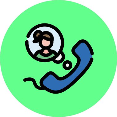 telefon arama simgesi, vektör illüstrasyonu