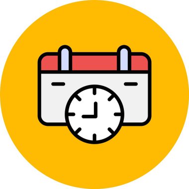 Saat simgesi, vektör illüstrasyonu