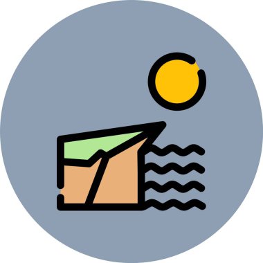 Vektör güneş simgesi illüstrasyonu