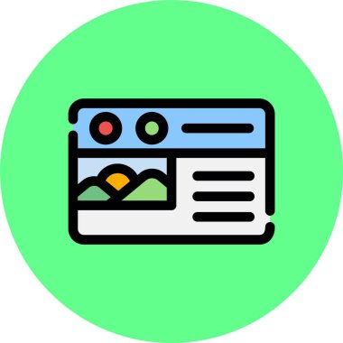 Web sitesi simgesi, vektör illüstrasyonu