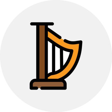 harp simgesi vektörü web ve mobil uygulama tasarımınız için beyaz arkaplanda izole edildi, harp logosu kavramı