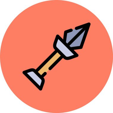 Kürek simgesi, vektör illüstrasyonu