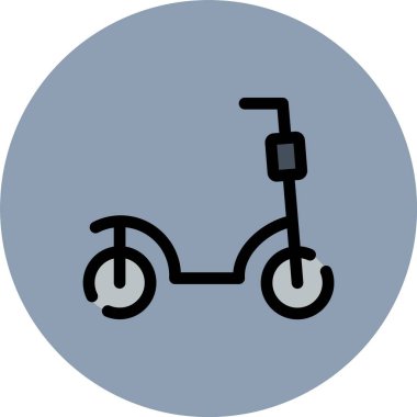 Bisiklet simgesi, vektör illüstrasyonu