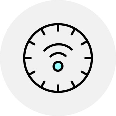 wifi düz simgesi, vektör illüstrasyonu