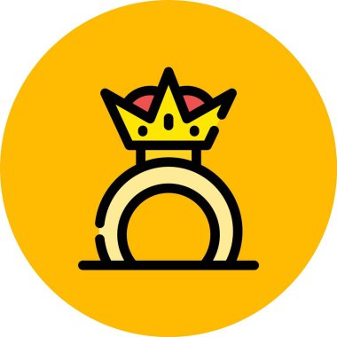 güzel taç vektör çizgisi simgesi