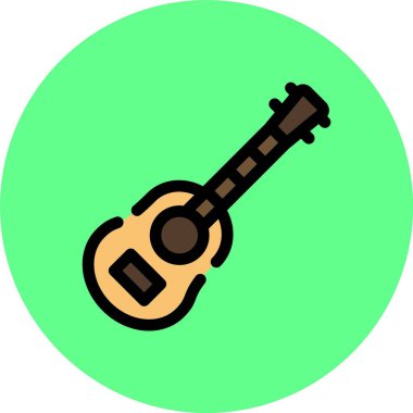 gitarlı akustik gitar, gitar simgesi