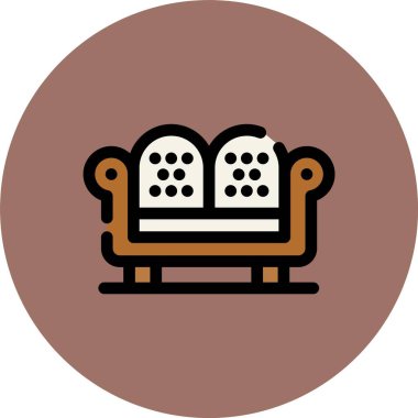 kanepe ikonu vektör illüstrasyonu