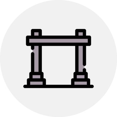 Bariyer. Web simgesi basit illüstrasyon