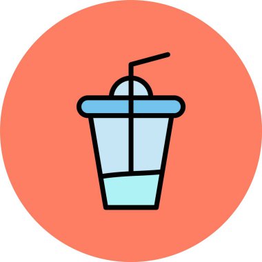 Bir içecek simgesinin vektör illüstrasyonu