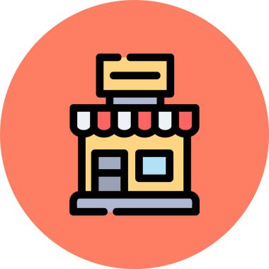 dükkan simgesi vektör illüstrasyonu