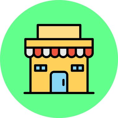 bina simgesi, vektör illüstrasyonu