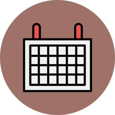 vektör Takvimi Simgesi illüstrasyonu