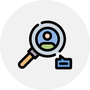 arama vektörü düz renk simgesi