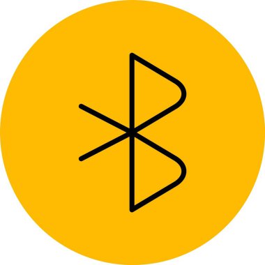 Bluetooth vektör ince çizgi simgesi