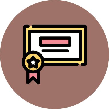 Rozet rozeti ikonu. Web için kimlik kartı vektör simgesinin özet çizimi