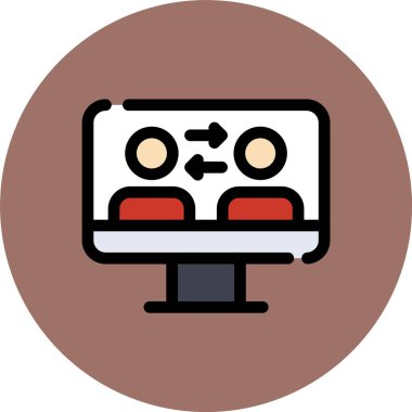 vektör lcd simgesi illüstrasyonu