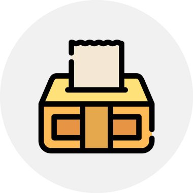 Kutu Doldurulmuş Gradyan Vektör Simgesi Tasarımı