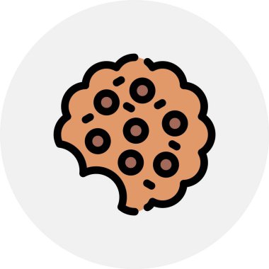 bisküvi simgesi, vektör illüstrasyonu