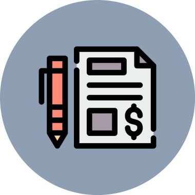 İş ve finans simgesinin vektör illüstrasyonu