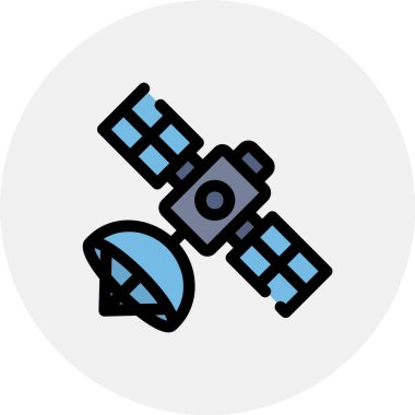 Uydu simgesinin vektör illüstrasyonu