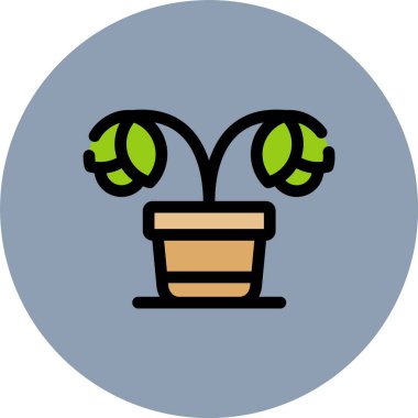 Eşsiz Bitki Vektör Satırı Simgesi