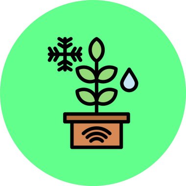 Bir bitki simgesinin vektör illüstrasyonu