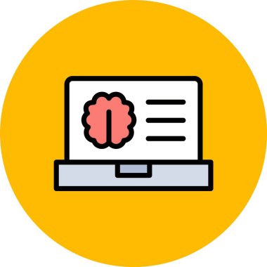 beyin ikonu vektör illüstrasyonu