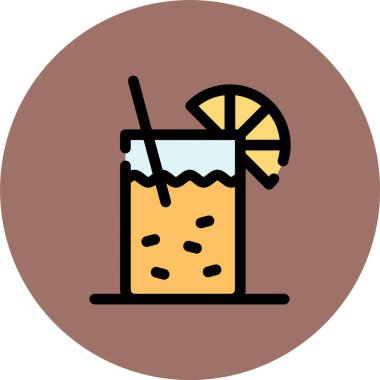 Kokteyl ikonu. özet vektör illüstrasyonu