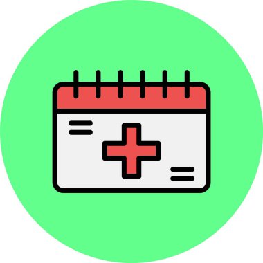 Takvim simgesi vektör illüstrasyonu