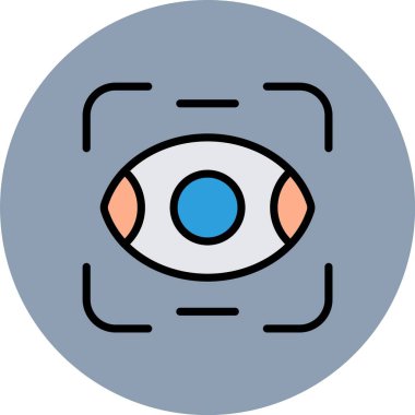 Göz simgesi. Web için göz vektör simgelerinin özet çizimi