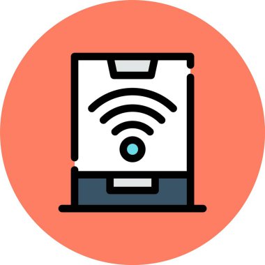 Wifi simgesi, vektör illüstrasyonu