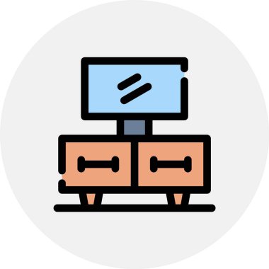 TV vektör simgesi modern basit vektör illüstrasyonu