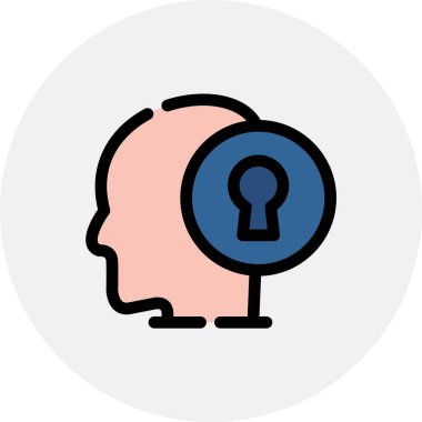 vektör beyin düz simgesi