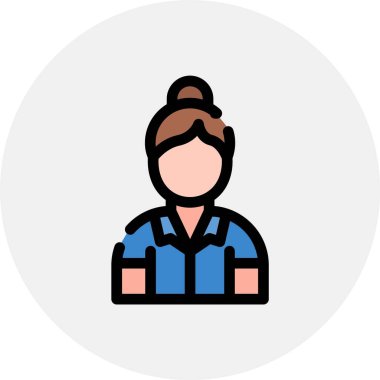 kadın avatar karakter vektör illüstrasyon tasarımı