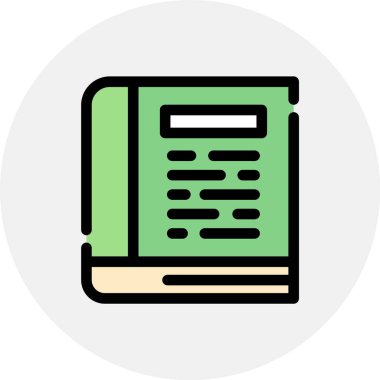 Kitap. Web simgesi basit illüstrasyon