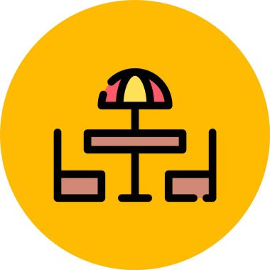 Bir çadır simgesinin vektör illüstrasyonu