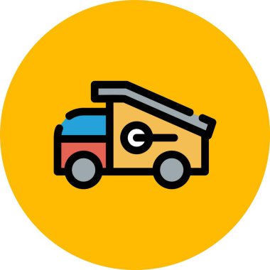 kamyon simgesi soyut arkaplanda izole edildi