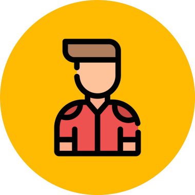 Asker. Web simgesi basit illüstrasyon