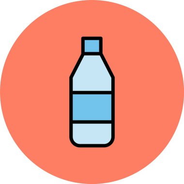 Şişe ikonu iç. Web için şişe vektör simgesinin özet çizimi